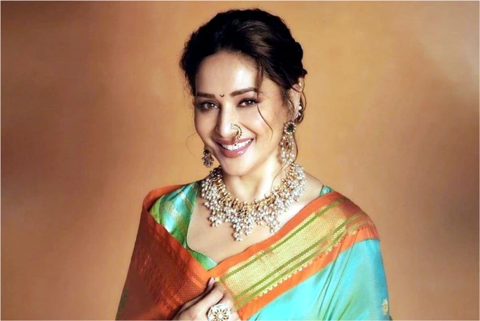 Madhuri Dixit Bollywood Actress in Banarasi Saree 