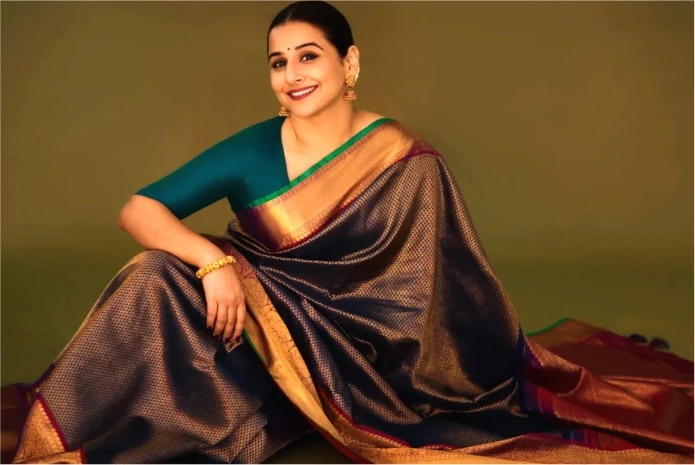 Vidya Balan Bollywood Actress in Banarasi Saree
