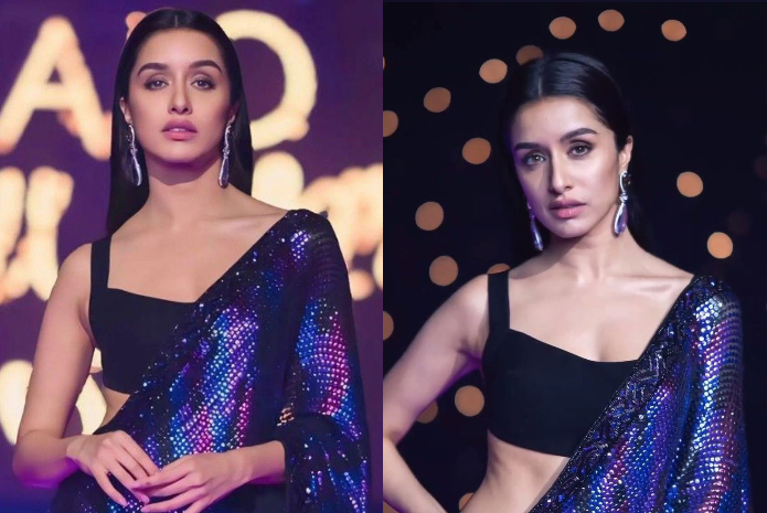 Shraddha Kapoor in blue saree