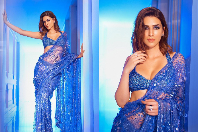 Kriti sanon in Blue saree