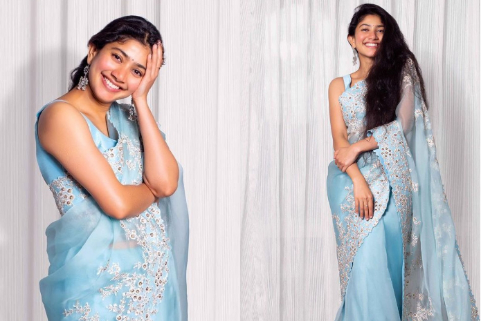 Sai Pallavi in blue saree