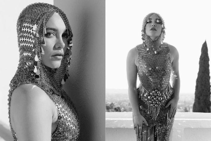 Florence pugh chainmail dress